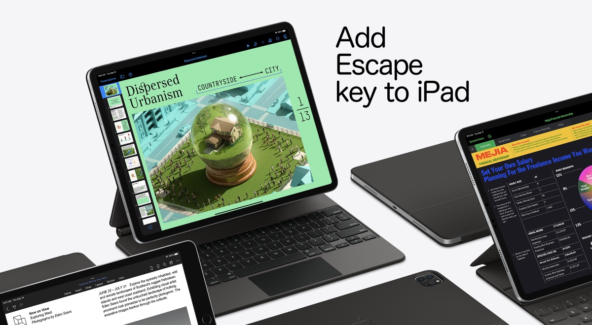 Descubra como adicionar uma tecla Escape ao seu iPad, iPad Air, Professional, mini